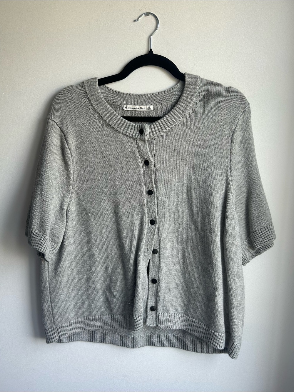 Abercrombie & Fitch Grey Button Up Sweater